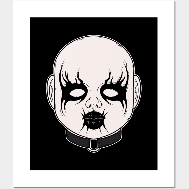 Black Metal Doll Head Wall Art by chiaraLBart